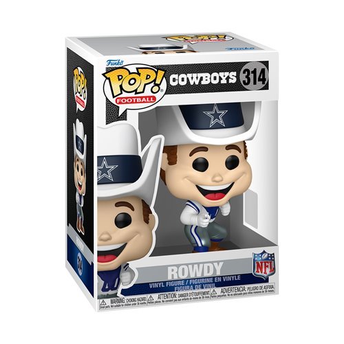 Rowdy #314 Funko Pop! Football NFL Mascots Cowboys - Approx. 5 1/4" Collectible Vinyl Figure  Bundled with Display Box Protector Case