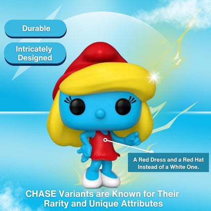 Smurfette Funko Pop! The Smurfs - Chase Limited Edition Vinyl Figure #1516 with Display Box Protector Case