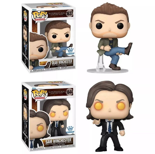 Dean #1637 and Sam #1644 Winchester Funko Pop! Television Supernatural Join The Hunt - Set of 2 Collectible Vinyl Figures with Window Display Box