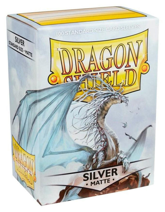 Dragon Shield durable matte card protector sleeves Silver color