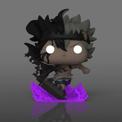 Black Asta Funko Pop! Black Clover - Glows In The Dark Entertainment Earth Exclusive Limited Edition Vinyl Figure #1556 with Window Display Box