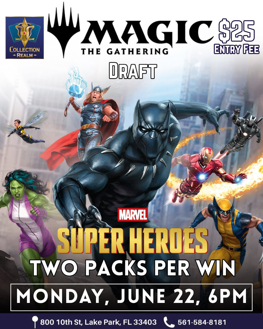 MTG Marvel Super Heroes Draft Event – June 22, 2026 (Monday 6:00 PM)