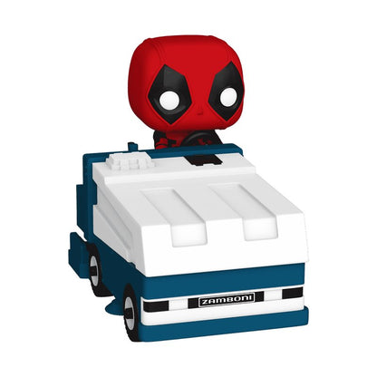 Deadpool on a Zamboni Machine Funko Pop! Rides Super Deluxe Marvel - 2024 NYCC SHARED Exclusive - Approx. 4.95" Collectible Bobblehead Figure #1443 with Window Display Box