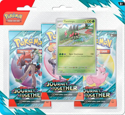 Journey Together 3 Pack Blister Pack - Pokémon TCG Scarlet & Violet 9 - Official Pokémon Cards Booster Pack, Collector Booster, Pokémon Deck, Anime Cards & Trading Cards Set