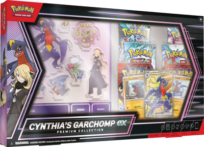 Cynthia's Garchomp ex Premium Collection with booster packs Pokémon trading cards