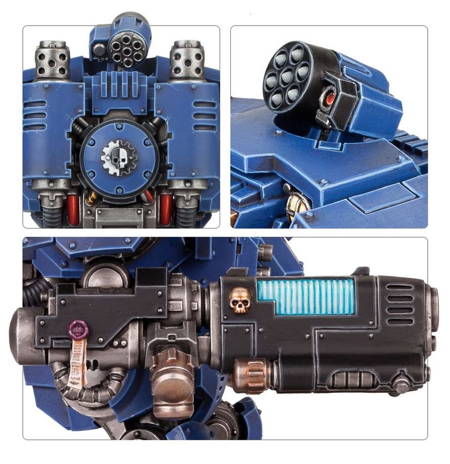 Warhammer 40,000 Space Marines Primaris Redemptor Dreadnought Kit – Multi-Part Plastic Model with Weapons Options, 90mm Base & Transfer Sheet – Highly Customizable Tabletop Miniature