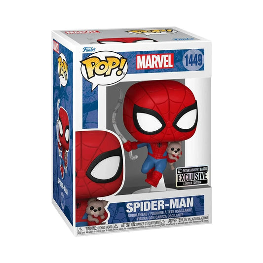 Spider-Man with Sandwich the Dog Funko Pop! Marvel - Approx.4 1/2" Collectible Vinyl Figure #1449 with Display Box Protector Case