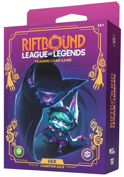 Riftbound: League of Legends TCG – Unleashed Champion Deck Vex | 56-Card Preconstructed Control Deck | Ready-to-Play Strategy Deck for New & Experienced Players (PRE-SALE MAY)