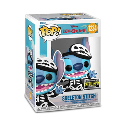 Skeleton Stitch Funko Pop! Disney Lilo & Stitch -Entertainment Earth Exclusive Limited Edition Vinyl Figure #1234  with Display Box Protector Case