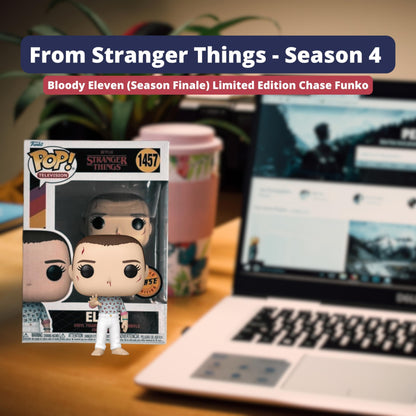 Bloody Eleven Funko Pop! Television Stranger Things - Chase Limited Edition Vinyl Figure #1457 with Display Box Protector Case