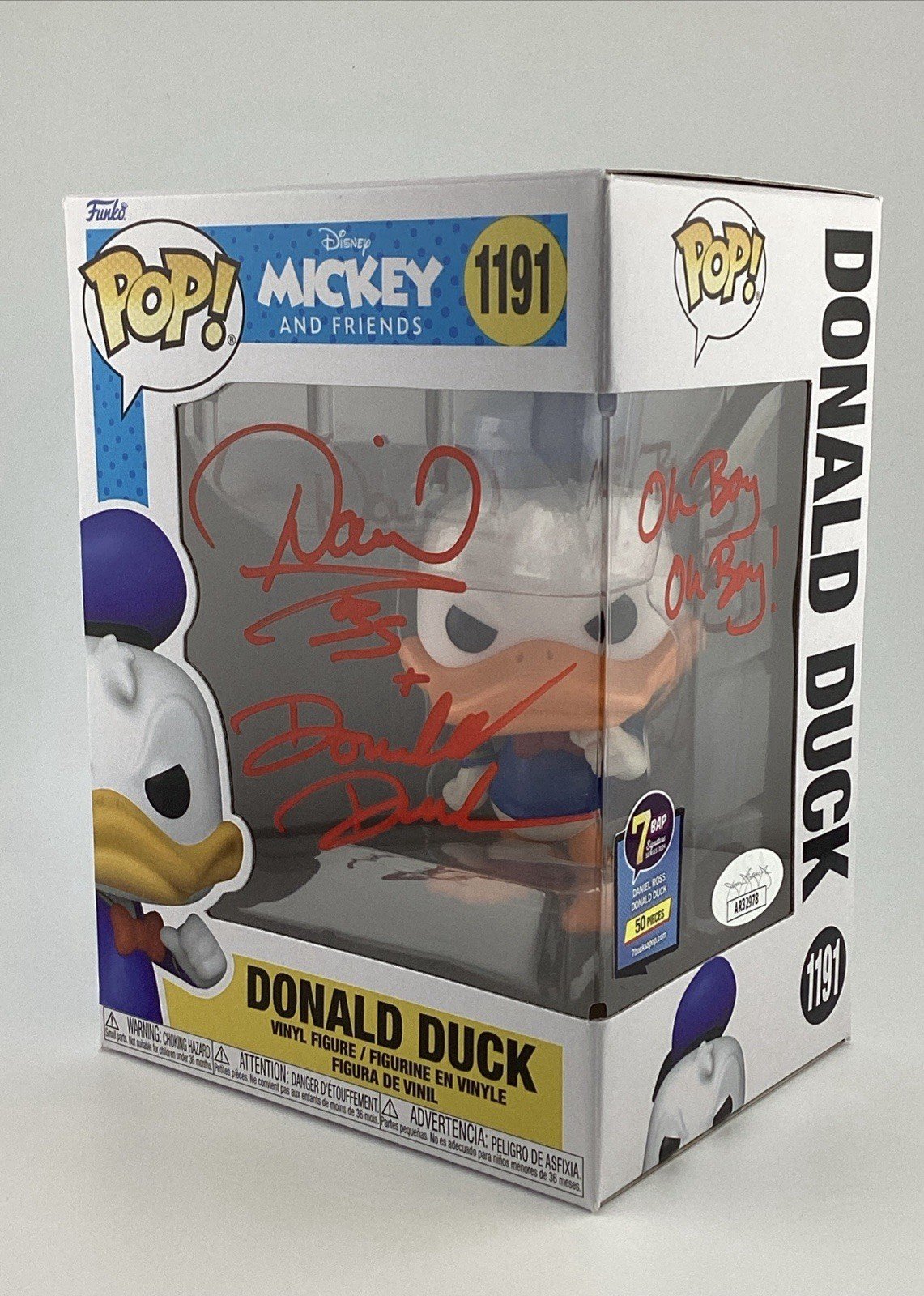 Funko Pop! Vinyl: Disney - Donald Duck Signed Daniel Ross JSA #1191