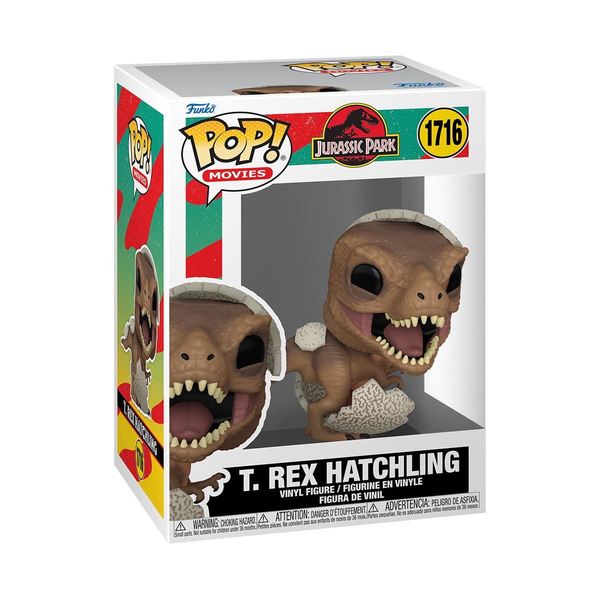 T. Rex Hatchling Funko Pop! Movies Jurassic Park - Approx. 3 1/4" Collectible Vinyl Figure #1716 with Display Box Protector Case (PRE-SALE)