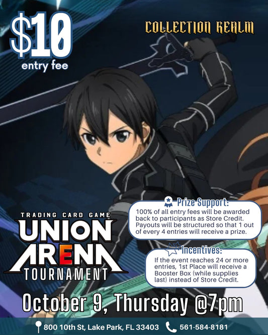 Union Arena TCG Tournament – Thursday, October 9, 2025 at 7:00 PM