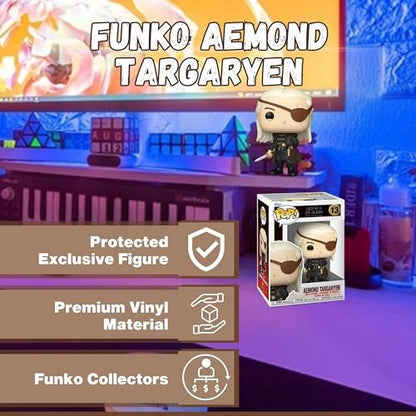 Aemond Targaryen Funko Pop! House of The Dragon - Approx. 3.9" Vinyl Figure # 13 with Display Box Protector Case