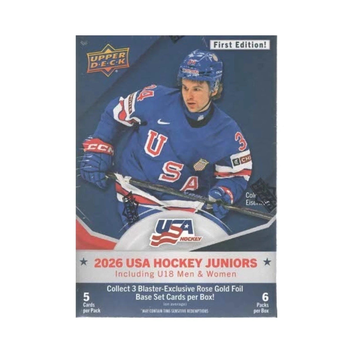 2026 Upper Deck Team USA Juniors Hockey Debut Edition Blaster Box