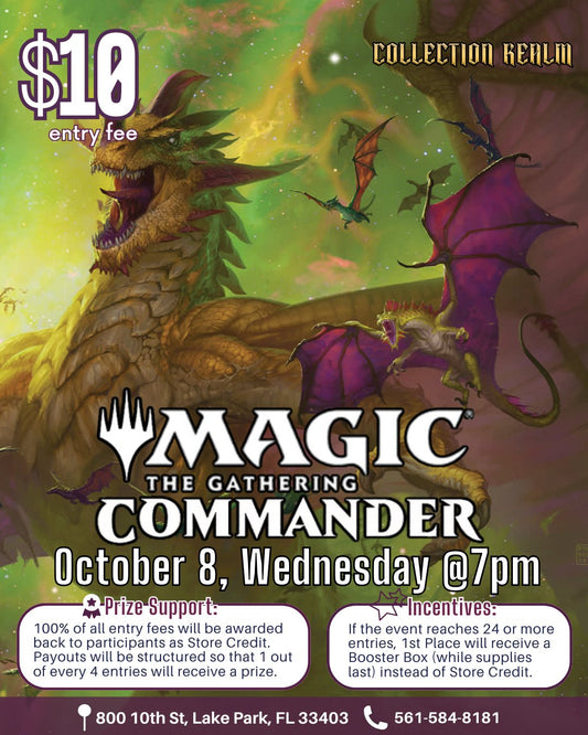 Magic: The Gathering Commander Tournament – Wednesday, October 8, 2025 at 7:00 PM
