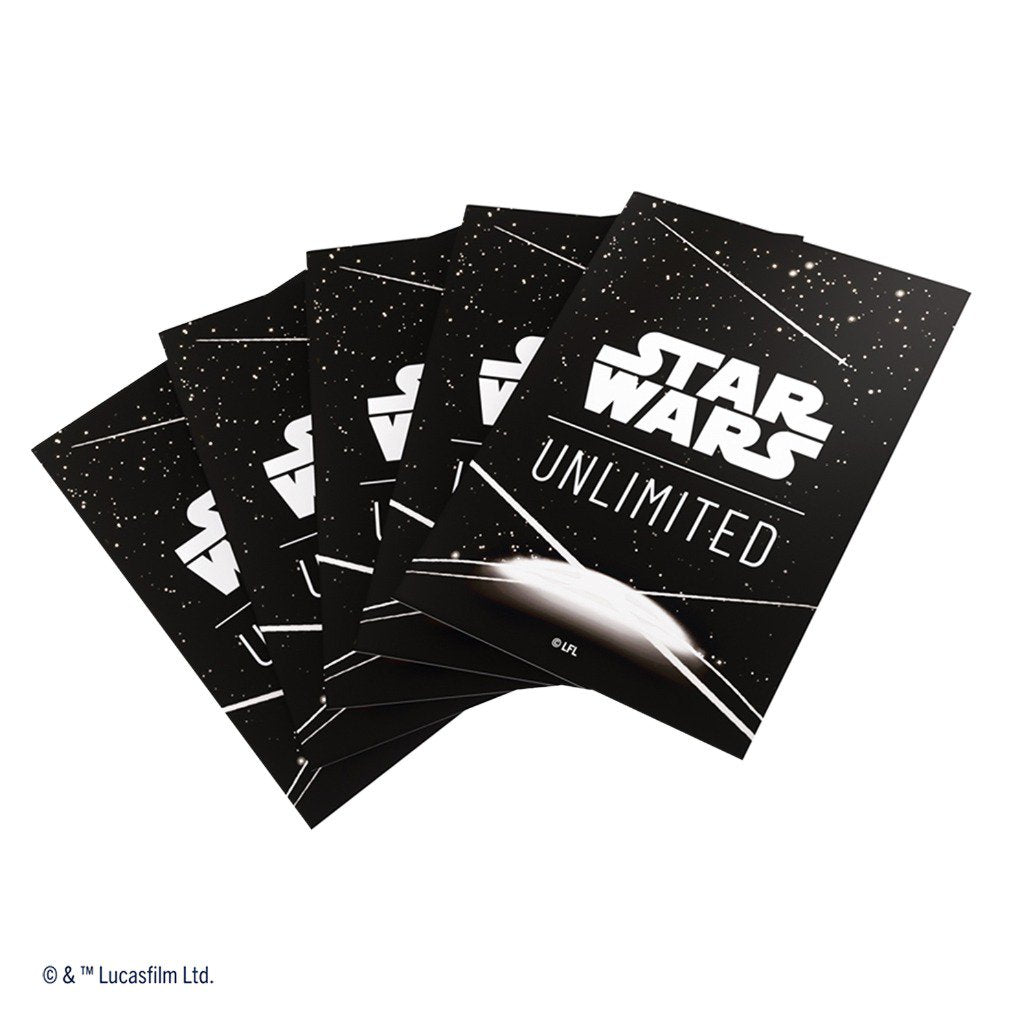 Star Wars Unlimited Art Card Sleeves, Card Back White, 60 Standard Size Sleeves with 1 Clear Leader Sleeve, Durable Printed Card Protectors for TCG and LCG Games