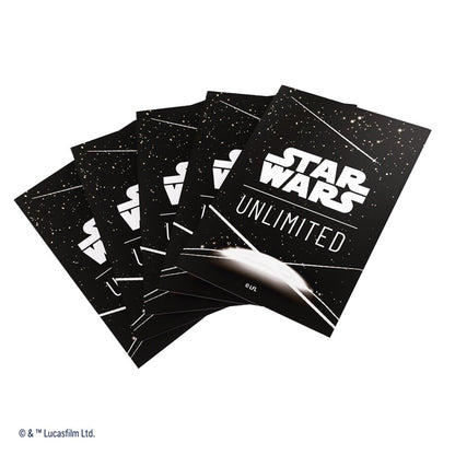 Star Wars Unlimited Art Card Sleeves, Card Back White, 60 Standard Size Sleeves with 1 Clear Leader Sleeve, Durable Printed Card Protectors for TCG and LCG Games