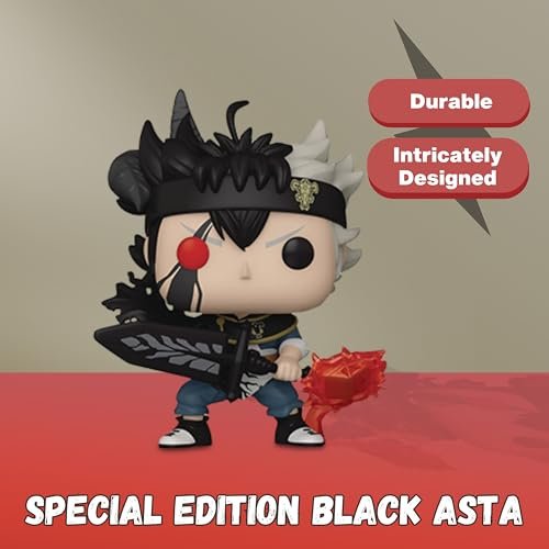 Black Asta Funko Pop! Black Clover - Vinyl Figure #1420 with Display Box Protector Case