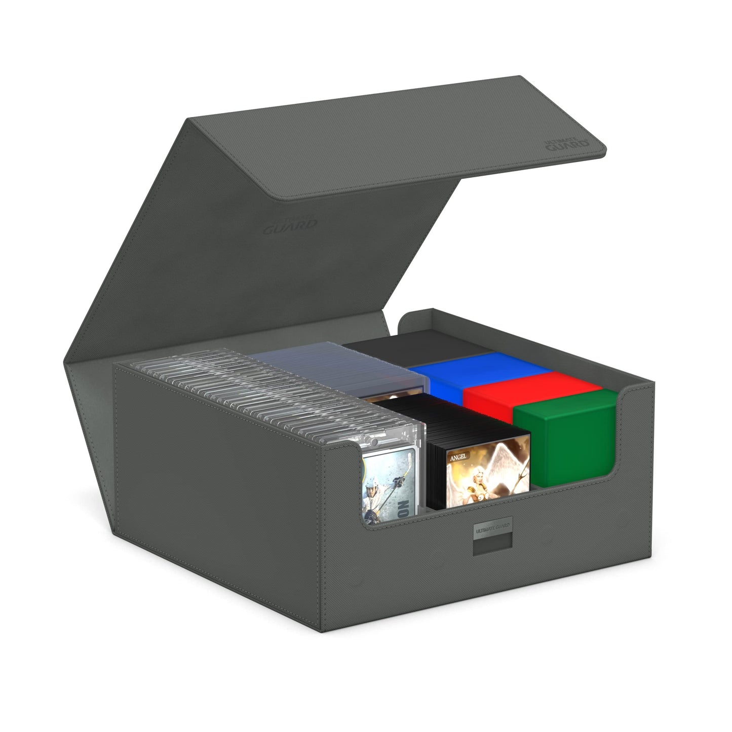 Ultimate Guard Treasurehive 90+ Card Storage Case – Grey | TCG Deck Box Organizer