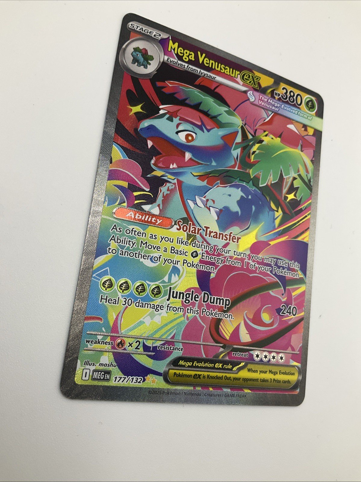 Pokemon Mega Evolution Mega Venusaur EX 177/132 Special Illustration Rare SIR NM