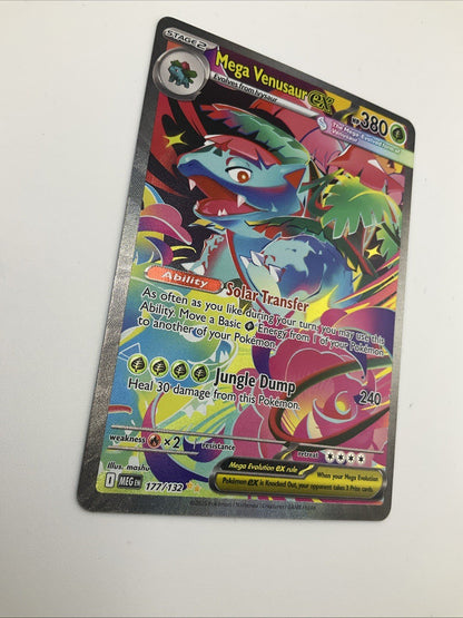 Pokemon Mega Evolution Mega Venusaur EX 177/132 Special Illustration Rare SIR NM