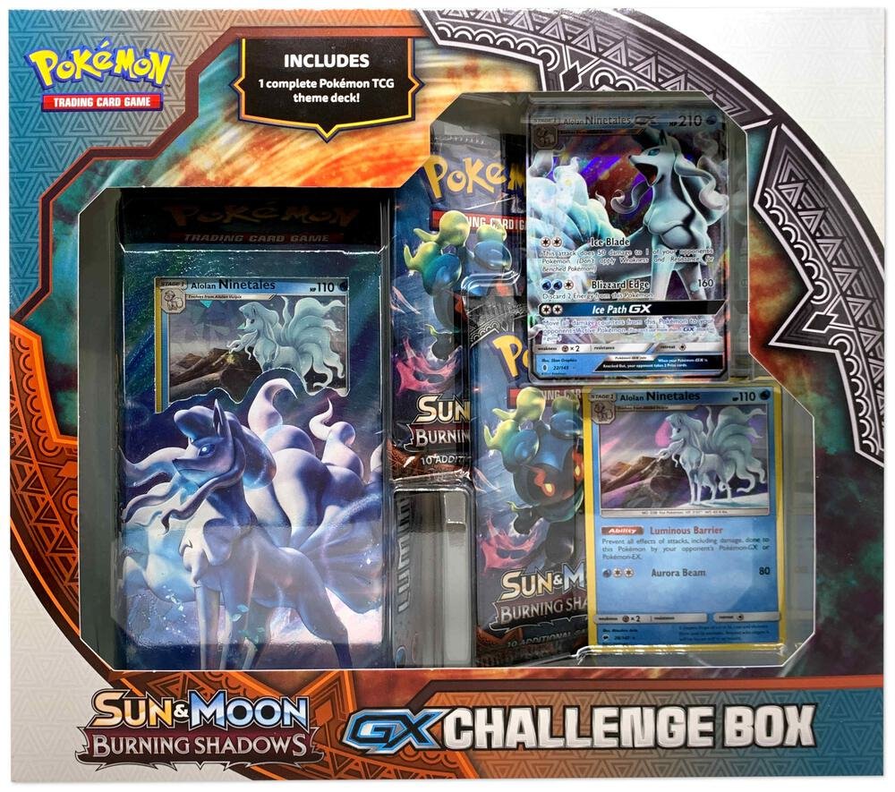 Pokmon TCG: Sun & Moon Burning Shadows GX Challenge Box Featuring A COLLECTION REALM Pokmon TCG: Sun & Moon Burning Shadows GX Challenge Box Featuring A COLLECTION REALM