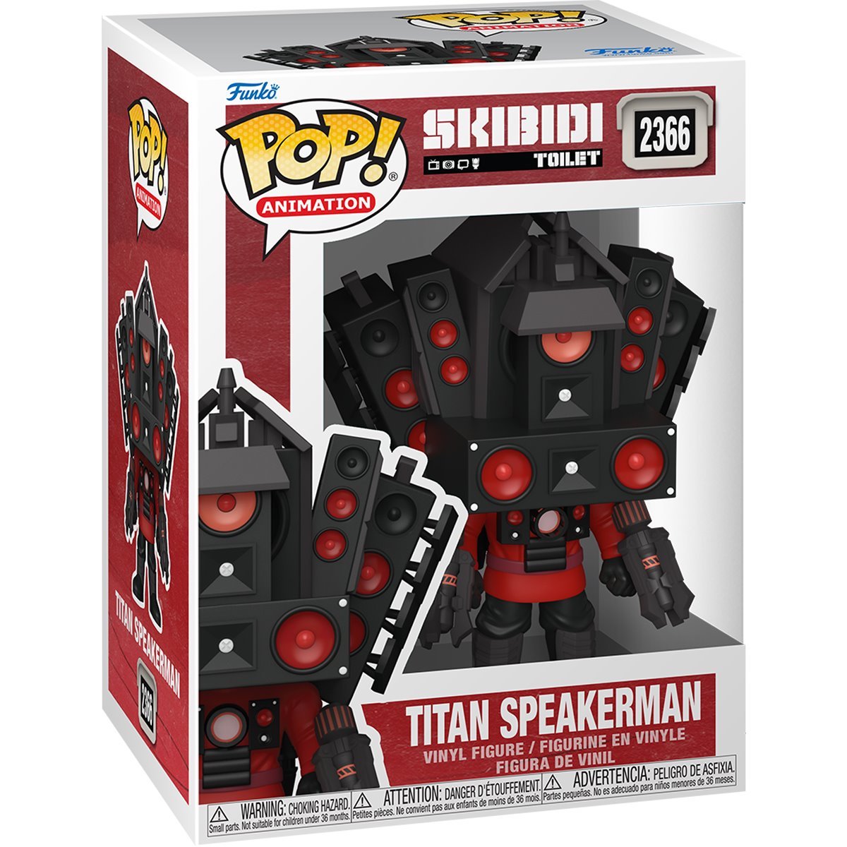 Titan Speakerman #2366 Funko Pop! Animation Skibidi Toilet- Approx. 4 1/4" Collectible Vinyl Figure Bundled with Display Box Protector Case - Estimated Arrival: Apr. 2026 (PRE-ORDER)