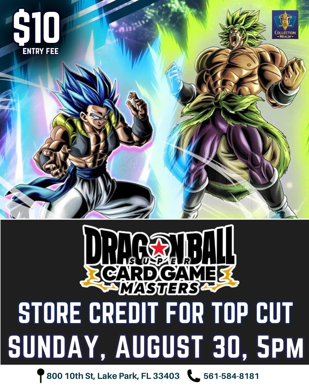 Dragon Ball Super Card Game Masters Tournament – August 30, 2026 (Sunday 5:00 PM)