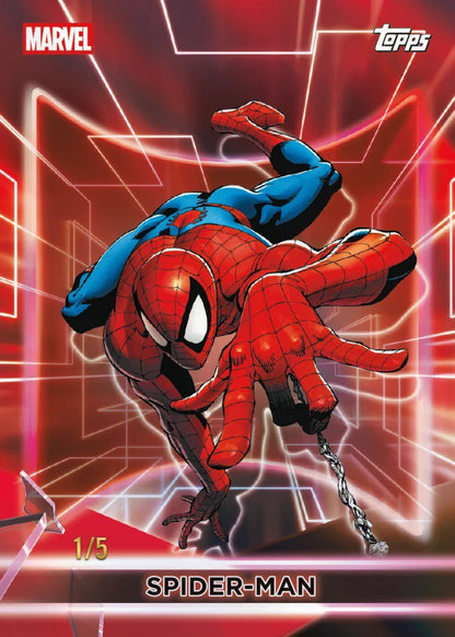 2026 Topps Neon Marvel Value Box, 7 Packs, 35 Cards, Marvel Trading Cards Featuring Marvel Snap, Marvel Rivals, Spider-Man, Neon Inserts, Collectible Artwork & Rare Inserts (PREORDER - Release Date October 14, 2026)
