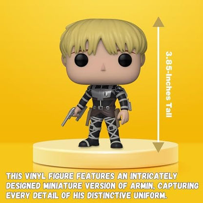 Armin Arlelt Funko Pop! Animation: Attack on Titan - Vinyl Figure #1447 with Display Box Protector Case