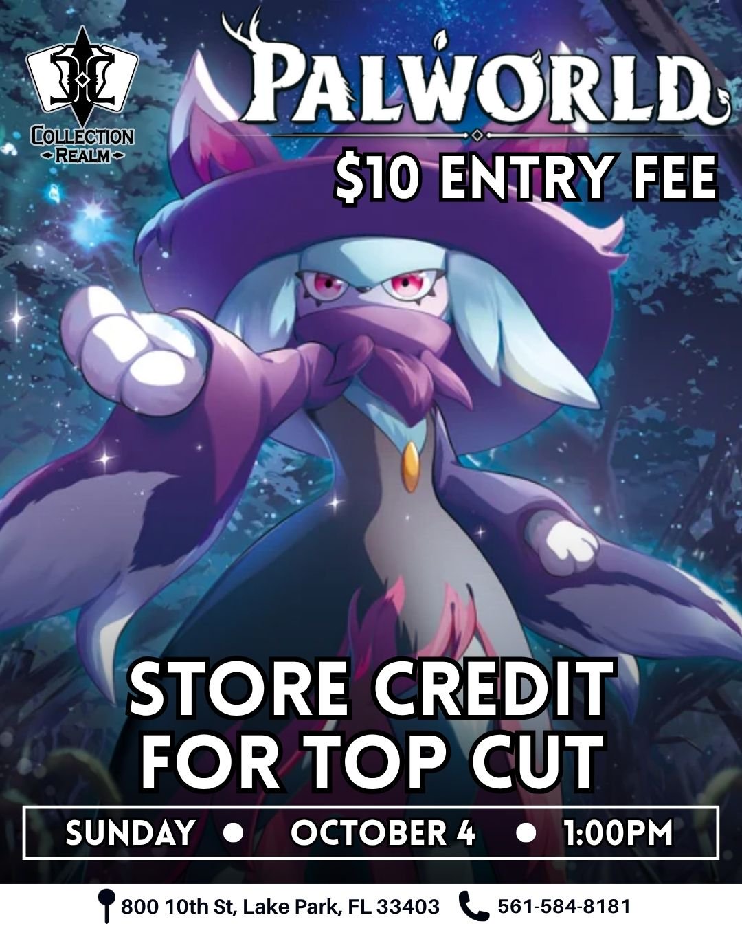 Palworld TCG Tournament – October 4, 2026 (Sunday 1:00 PM)