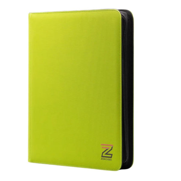 Zion Cases Diamond Toploader Binder Lime Green 9 Pocket Trading Card Album