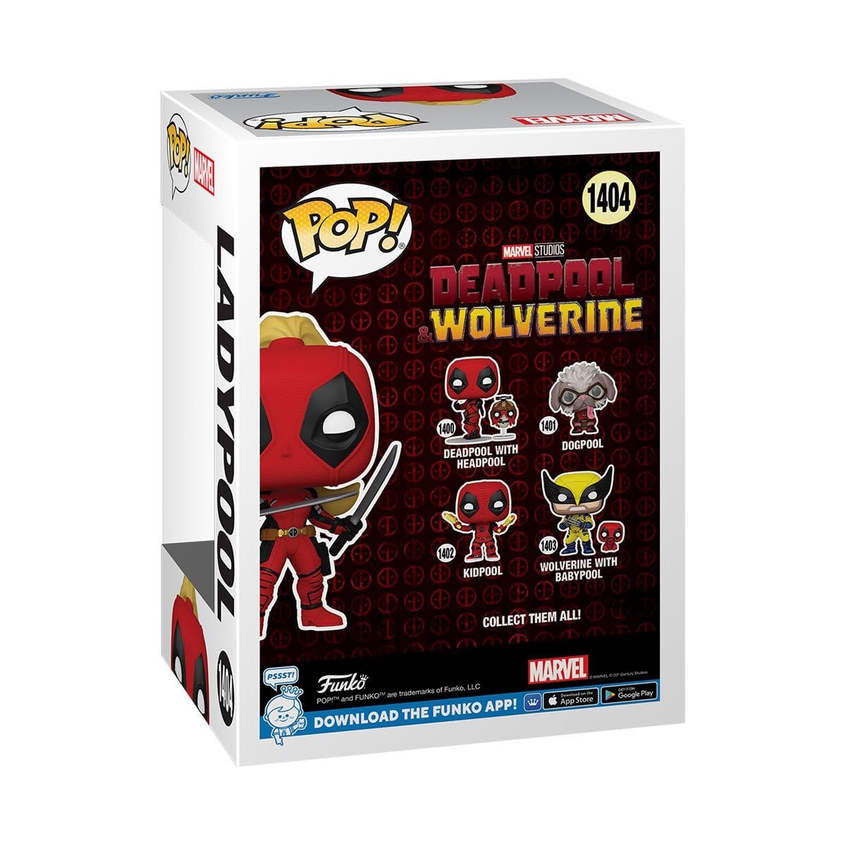 Ladypool with Swords Funko Pop! Marvel Studios Deadpool and Wolverine - Approx. 3 3/4" Collectible Vinyl Figure #1404 with Display Box Protector Case