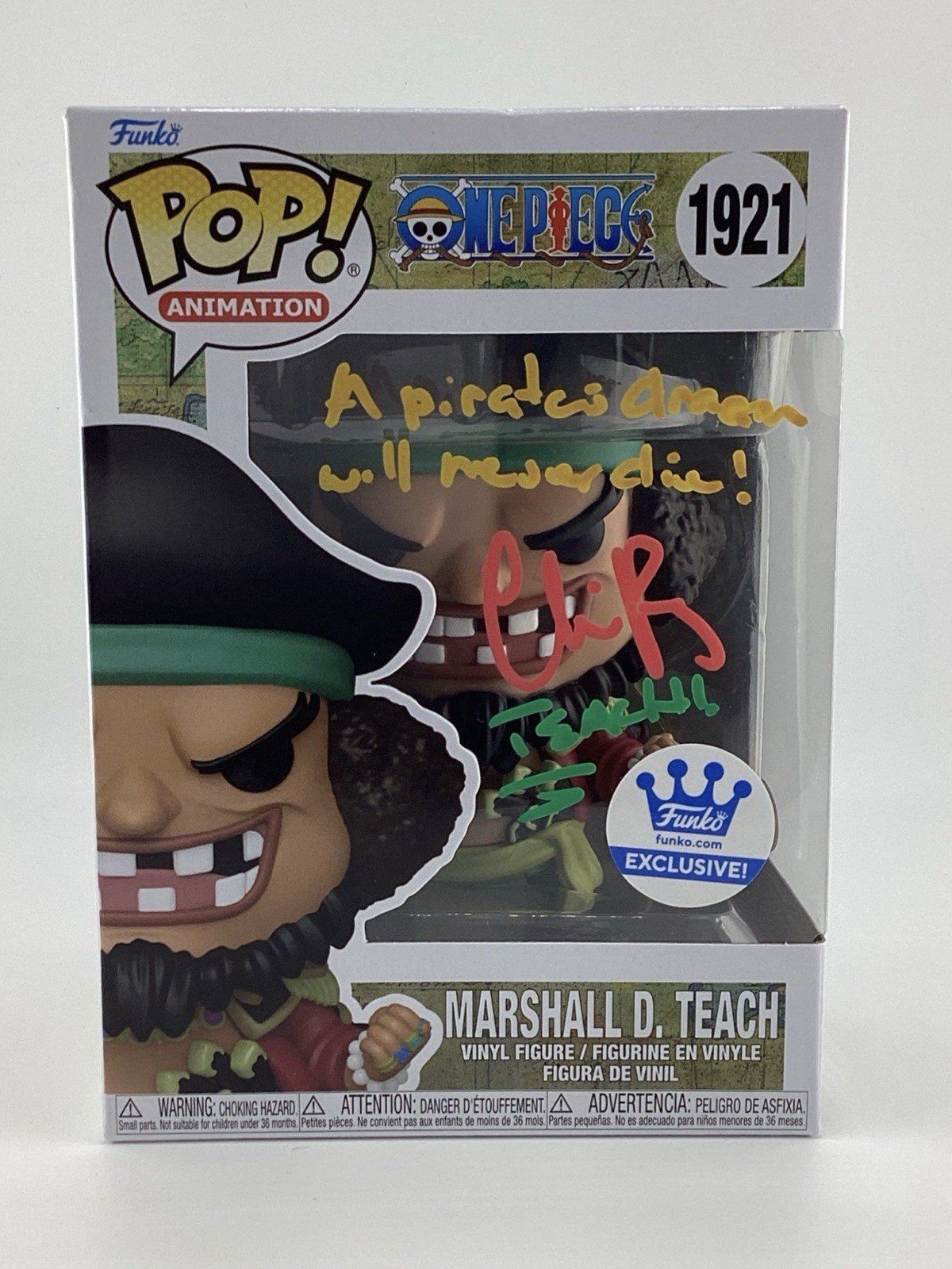 Funko Pop! One Piece - Marshall D. Teach - Funko Excl Signed Chris R #1921