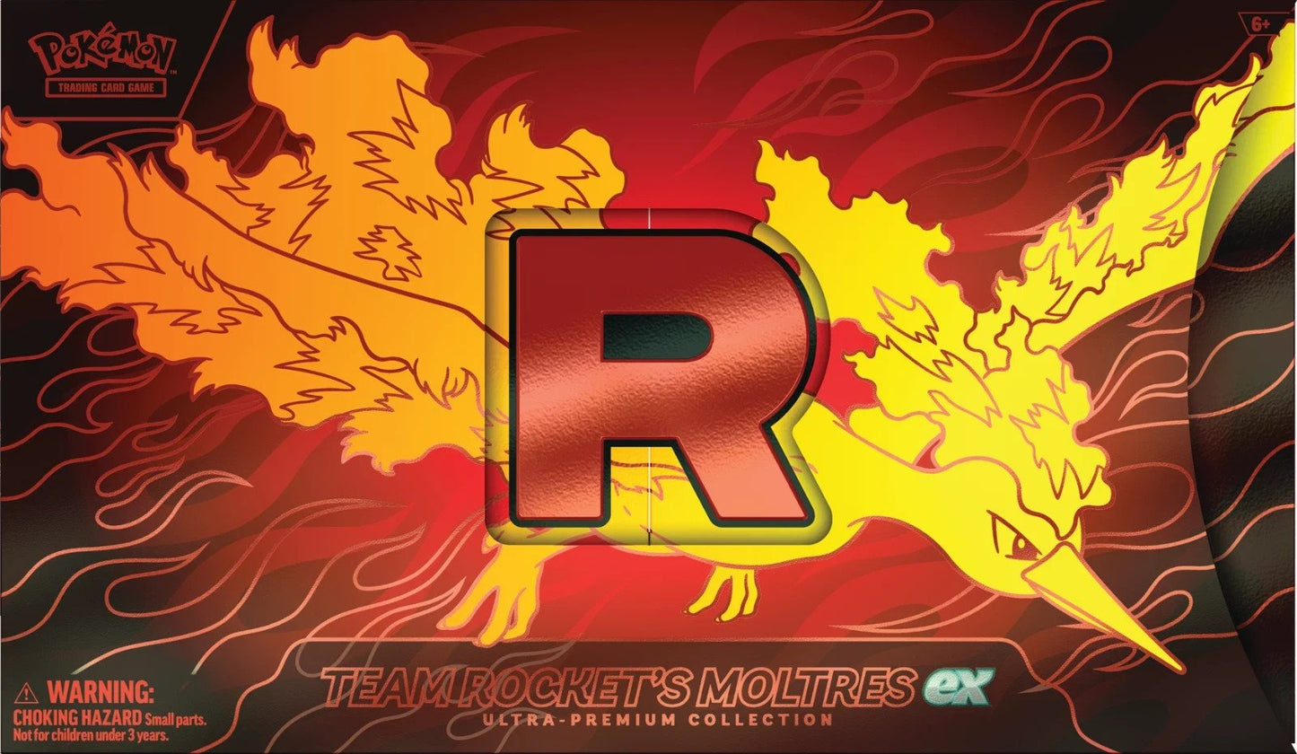 Pokemon Team Rocket's Moltres ex Ultra Premium Collection Pokemon TCG Collectible Card Set