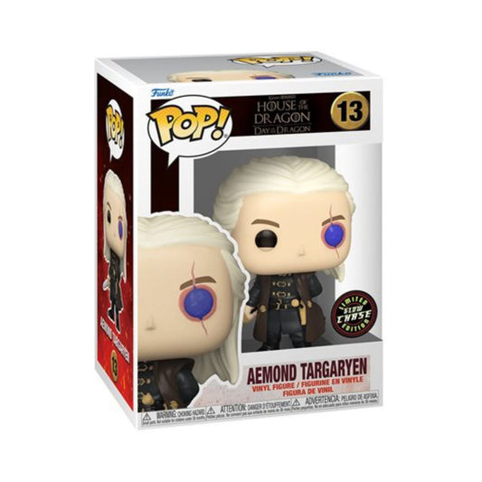 Aemond Targaryen Funko Pop! House of The Dragon - Glow Chase Limited Edition Vinyl Figure #13 with Display Box Protector Case