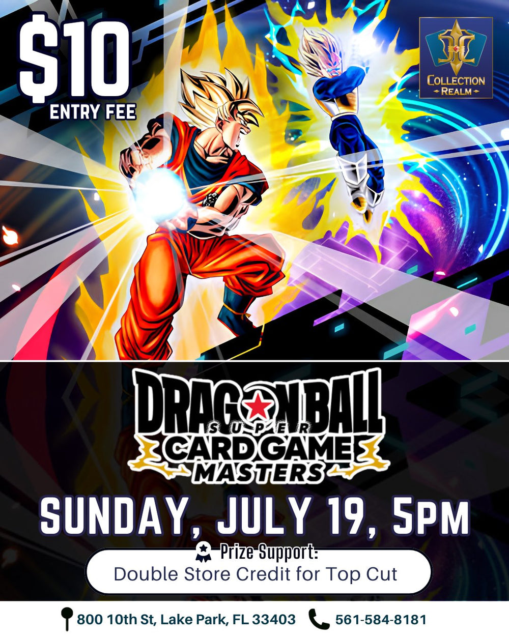 Dragon Ball Super Card Game Masters Tournament – July 19, 2026 (Sunday 5:00 PM)