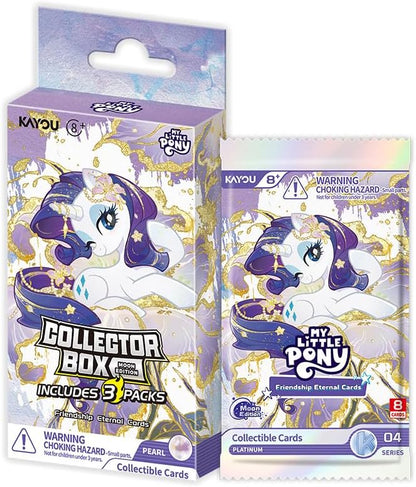 Kayou My Little Pony Eternal Moon Edition 004-5P-NA Trading Card Collector Box, 5 Booster Packs, 40 Cards, Official Hasbro Licensed Collectible Card Series (PRE-ORDER)