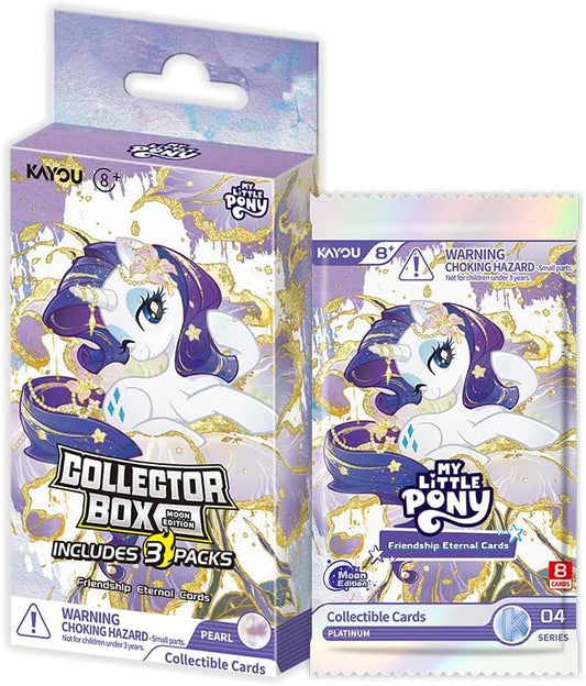 Kayou My Little Pony Friendship Eternal Moon Edition 004-3P-NA Trading Card Collector Box, 3 Booster Packs, 24 Cards, Officially Licensed Collectible Card Series (PRE-ORDER)