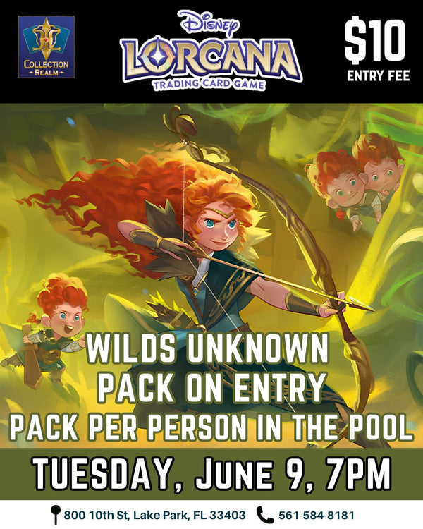 Disney Lorcana TCG Wilds Unknown Tournament – June 9, 2026 (Tuesday 7PM)