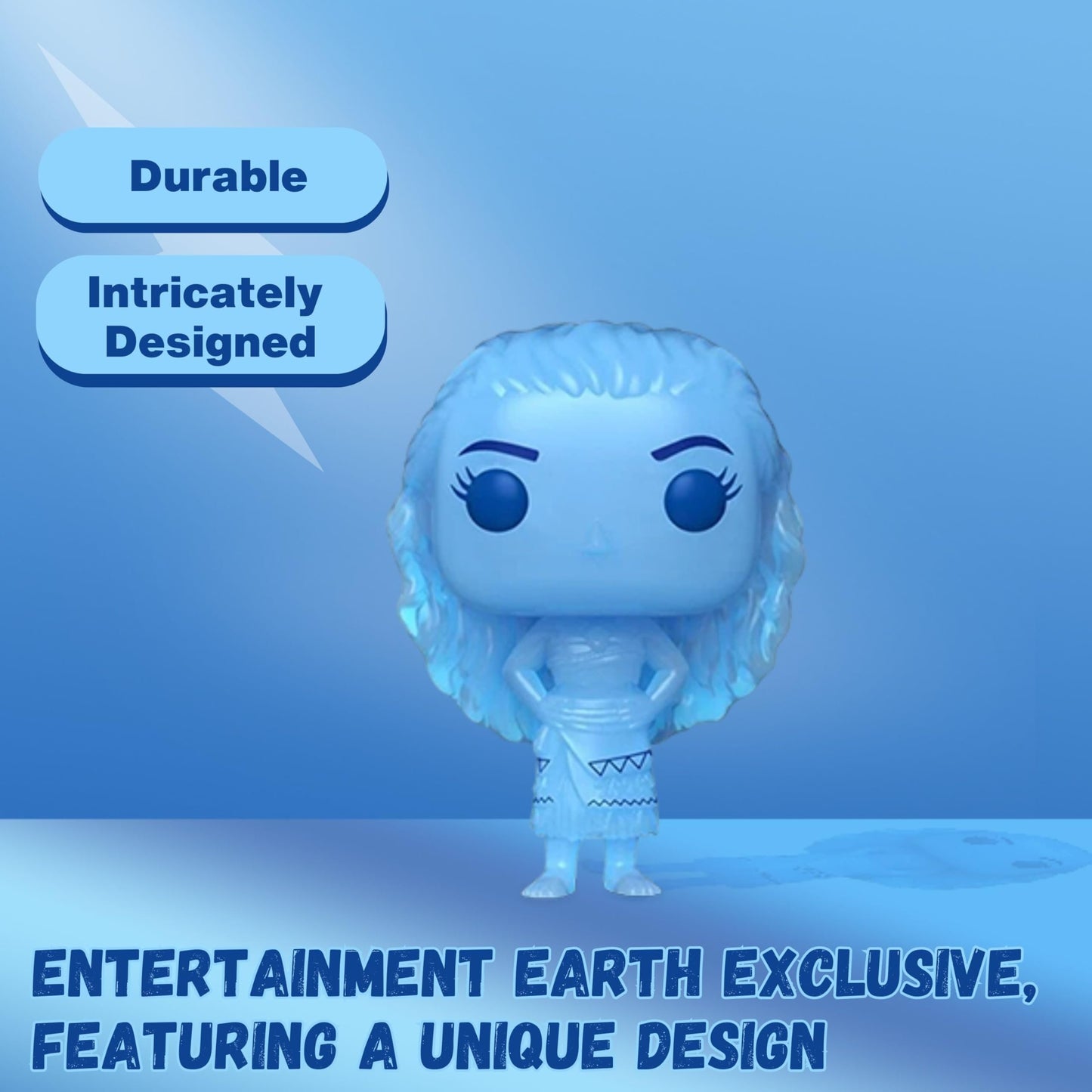 Translucent Moana Funko Pop! Disney - Entertainment Earth Exclusive Vinyl Figure #1378 with Display Box Case Protector