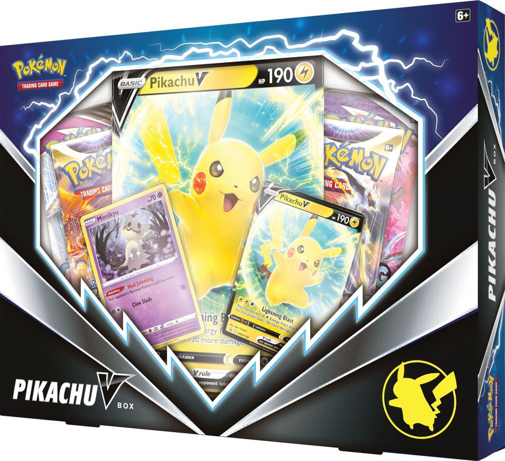 Pokemon TCG Pikachu V Box - 4 Booster Packs, Promo Cards Trading Card Game