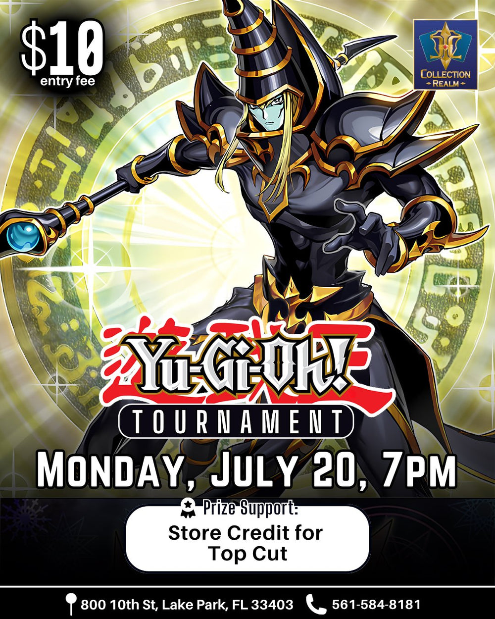 Yu-Gi-Oh! TCG Tournament – July 20, 2026 (Monday 7:00 PM)