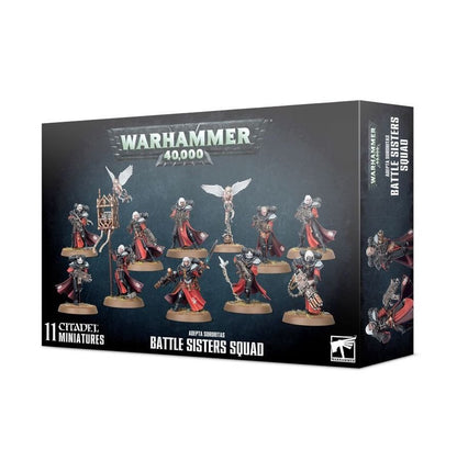Warhammer 40K Adepta Sororitas Battle Sisters Squad Miniatures Set, Builds 10 Battle Sisters or Dominion Squad, Citadel Plastic Models with Custom Weapons & Transfer Sheet
