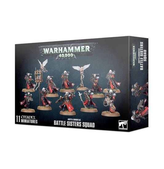 Warhammer 40K Adepta Sororitas Battle Sisters Squad Miniatures Set, Builds 10 Battle Sisters or Dominion Squad, Citadel Plastic Models with Custom Weapons & Transfer Sheet