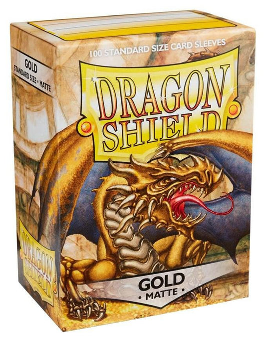 Dragon Shield durable matte card protector sleeves Gold color