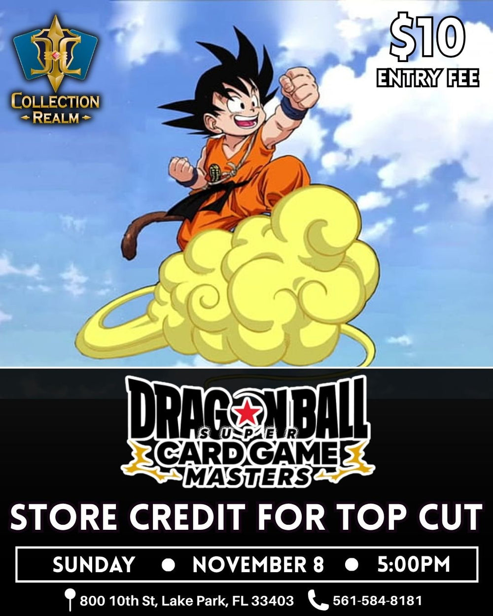 Dragon Ball Super Card Game Masters Tournament – November 8 2026 (Sunday) 5:00 PM