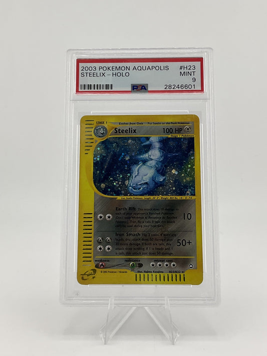 Pokémon TCG 2003 Pokemon Aquapolis #H23 Steelix Holo PSA 9 - Mint
