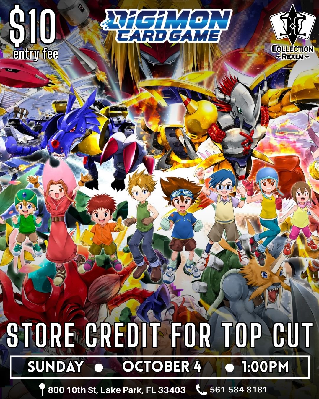 Digimon Card Game Tournament – October 4, 2026 (Sunday 1:00 PM)